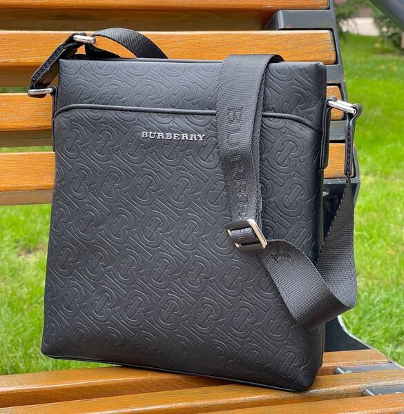 Мужская сумка мессенджер Burberry мужской кожа черный 42931