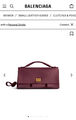 Сумка Balenciaga Bel Air женский кожа бордовый 180856-2