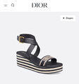 Босоножки Christian Dior женский текстиль черный 188246-2