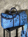 Дорожная сумка Louis Vuitton мужской кожа синий 121333-7