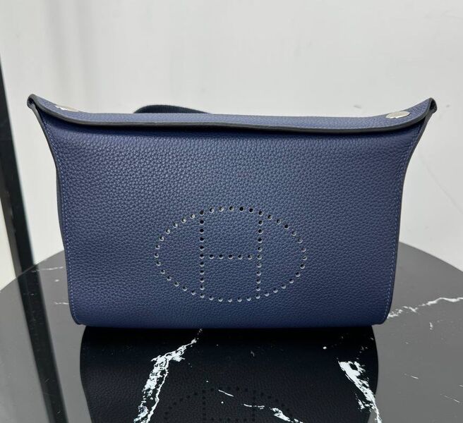 Мужская сумка мессенджер Hermès мужской кожа синий 195552