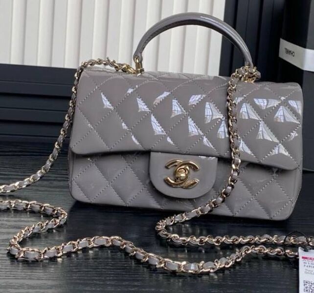 Сумка Chanel женский кожа графитовый 169088