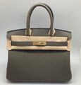 Сумка Hermès Birkin 30 ручная работа женский кожа графитовый 100629-1