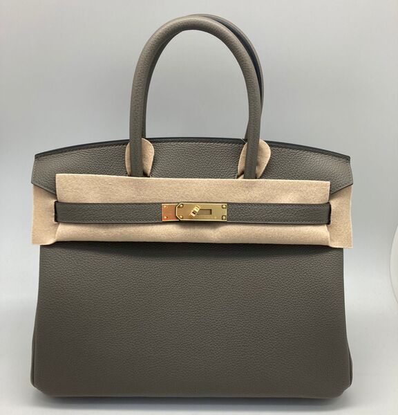 Сумка Hermès Birkin 30 ручная работа женский кожа графитовый 100629