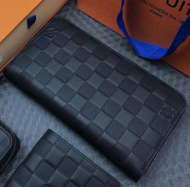 Портмоне Louis Vuitton мужской кожа черный 61887