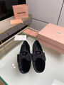Лоферы Miu Miu женский замша черный 134851-3