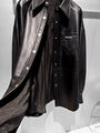 Рубашка Balenciaga женский кожа swift черный,серебристый 163388