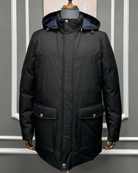Мужской пуховик Brunello Cucinelli мужской черный 167321