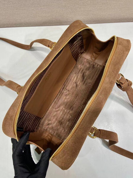 Сумка Prada женский замша бежевый 162175-3