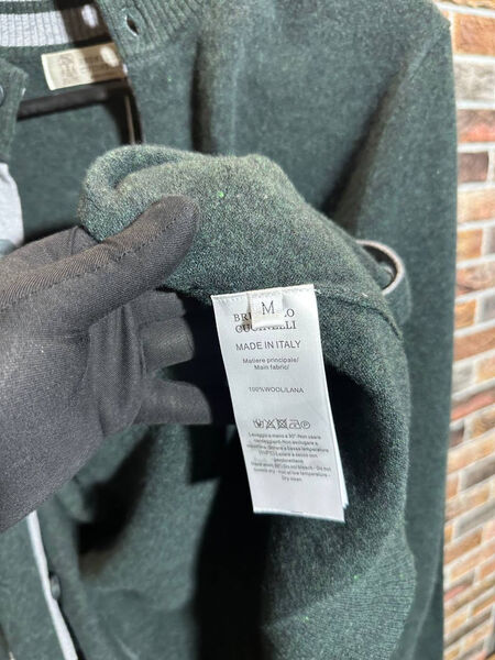Мужской кардиган Brunello Cucinelli мужской болотный 159105-7