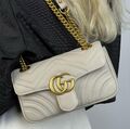Сумка Gucci Marmont женский кожа белый 75204-1
