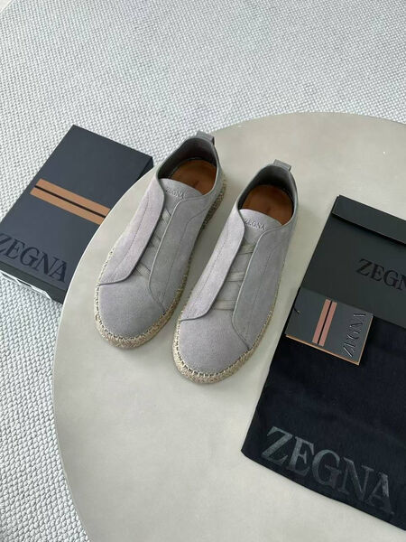 Мужские кеды Zegna мужской замша графитовый 185795-4