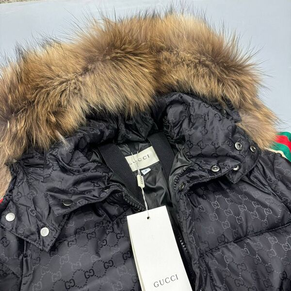 Детский пуховик Gucci черный 177445-3