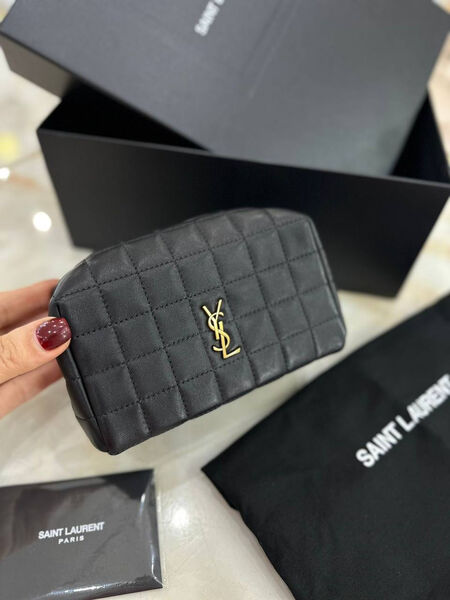 Косметичка Saint Laurent женский кожа черный 170964-2