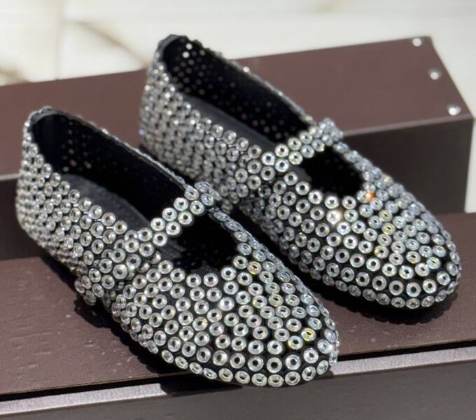 Балетки Alaïa женский кожа графитовый 175020