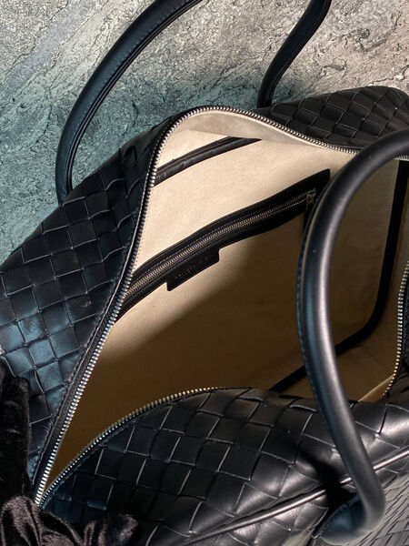 Мужской портфель Bottega Veneta мужской кожа черный 167087-5