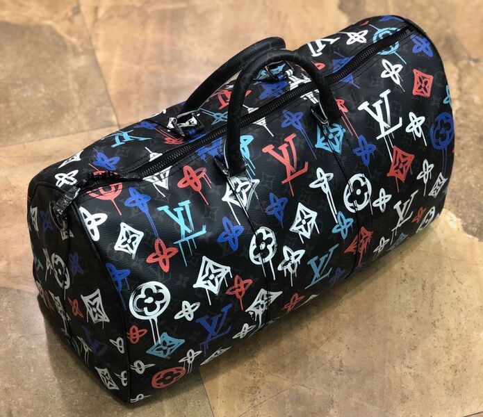 Дорожная сумка Louis Vuitton женский кожа бордовый 103783