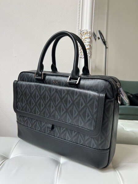 Мужской портфель Christian Dior мужской кожа черный 149895-2
