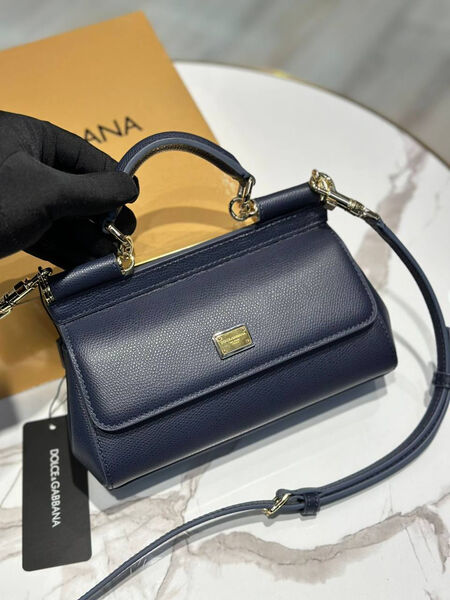 Сумка Dolce & Gabbana женский кожа синий 174223-2