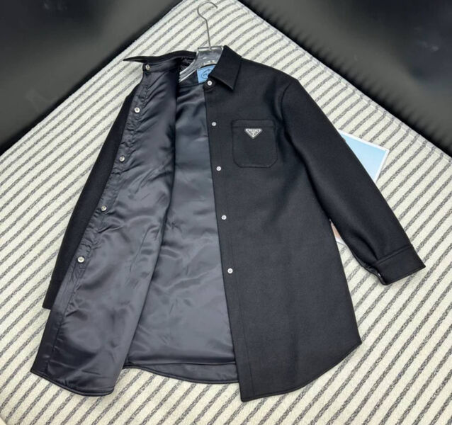 Рубашка утепленная Prada женский черный 162996-6