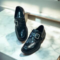 Лоферы Miu Miu женский кожа черный 159847-2