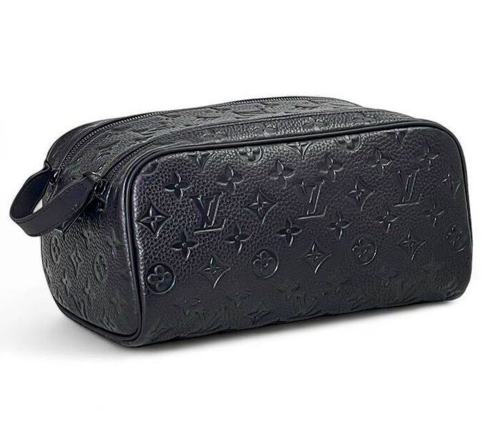 Мужской несессер косметичка Louis Vuitton мужской кожа черный 149937