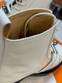 Ботинки Hermès женский кожа белый 13986-6
