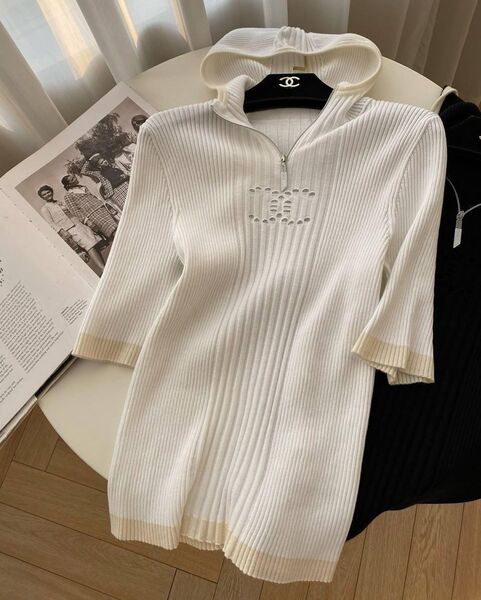Кофта Chanel женский вязаная ткань белый 175798