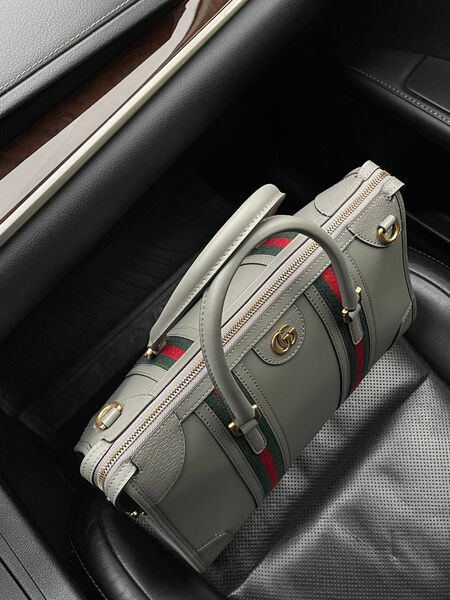 Дорожная сумка Gucci мужской кожа графитовый 100556-4