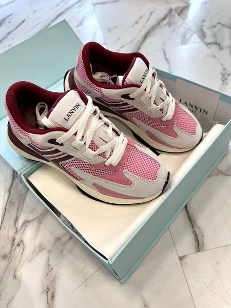 Кроссовки Lanvin женский замша розовый 200025-2