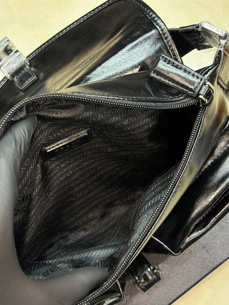 Мужская сумка мессенджер Prada мужской кожа черный 167085-5