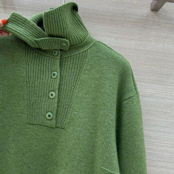 Свитер Loro Piana женский вязаная ткань болотный 199291-4