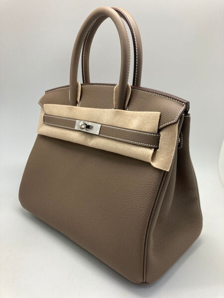 Сумка Hermès Birkin 30 ручная работа женский кожа бежевый 75334-3