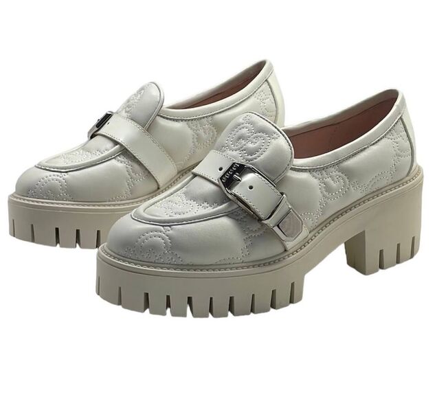 Лоферы Gucci женский кожа белый 106772