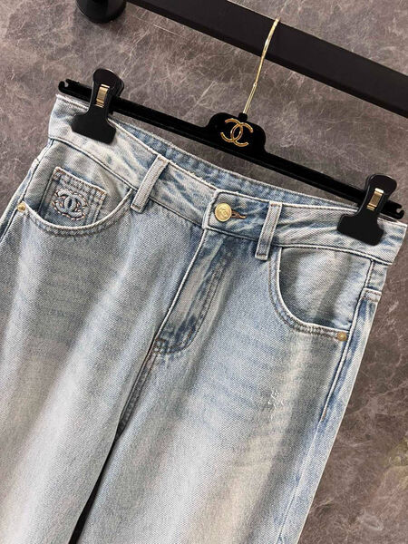 Джинсы Chanel женский джинса бирюзовый 186841-3