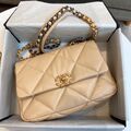 Сумка Chanel (30 см) женский кожа бежевый 73561-6