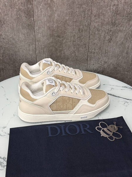 Мужские кроссовки Christian Dior мужской кожа бежевый 190031-4
