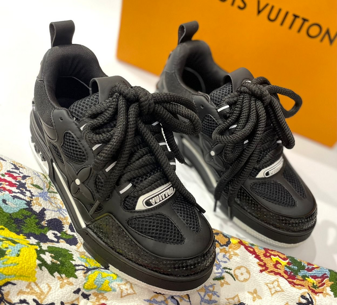 Кроссовки Louis Vuitton женский кожа черный 35733