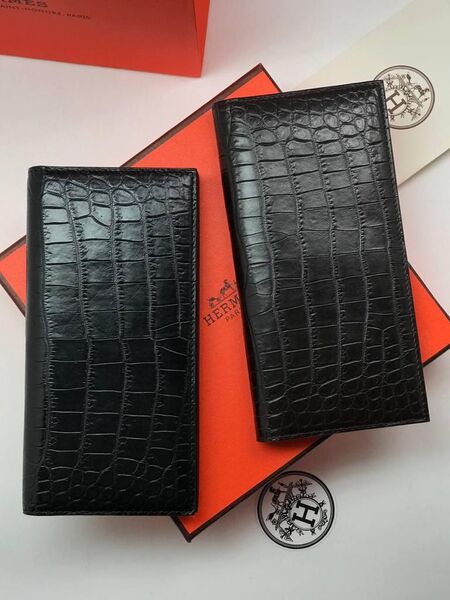 Купюрница Hermès мужской кожа черный 37322-2