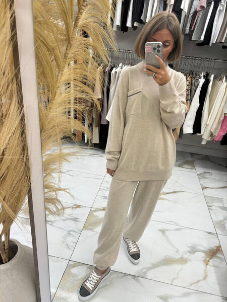 Костюм Brunello Cucinelli женский бежевый 161039-3