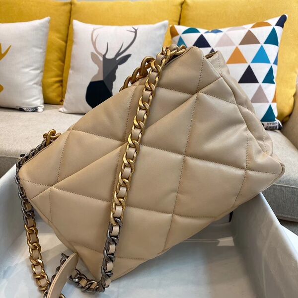 Сумка Chanel (30 см) женский кожа бежевый 73561-4