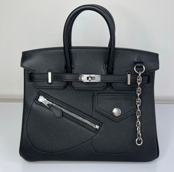 Сумка Hermès Birkin 25 женский кожа черный 139363