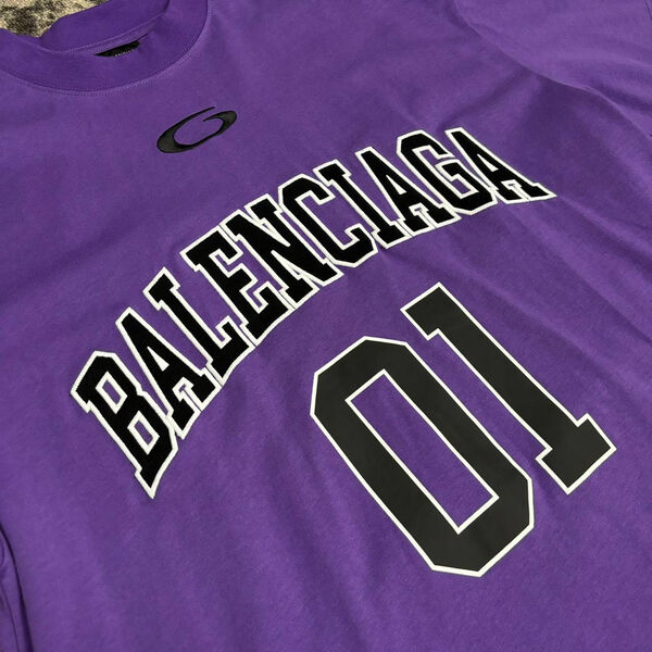 Мужская футболка Balenciaga мужской фиолетовый 175858-2