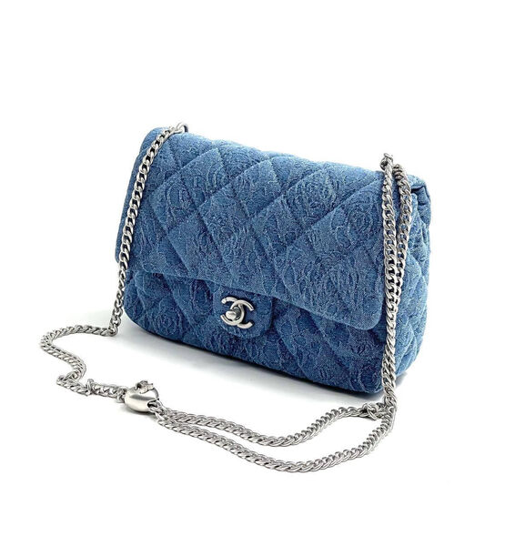 Сумка Chanel 2.55 женский текстиль синий 111867-2