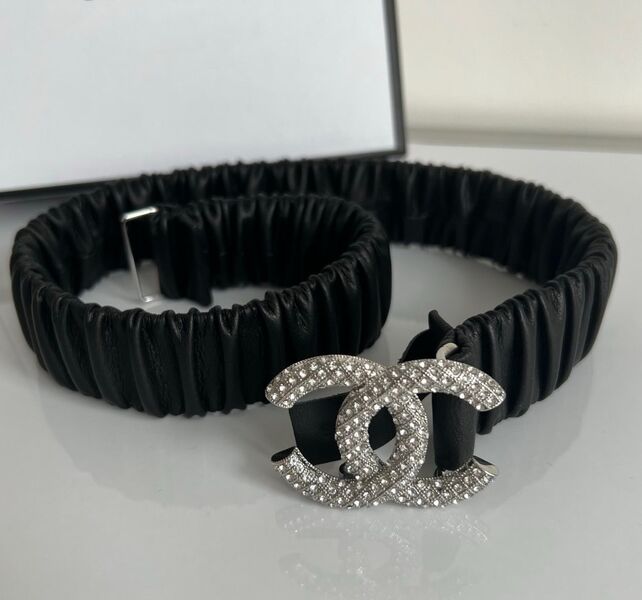 Женский ремень Chanel женский кожа черный 139196