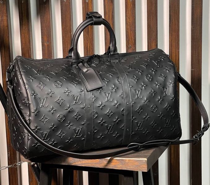 Дорожная сумка Louis Vuitton мужской кожа черный 19229