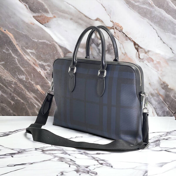 Мужской портфель Burberry мужской кожа синий 150014