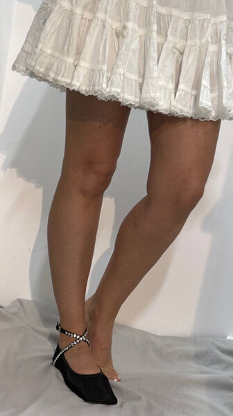 Балетки Amina Muaddi женский текстиль черный 193073-4