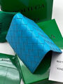 Мужская обложка на паспорт Bottega Veneta мужской кожа бирюзовый 115717-6