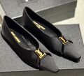 Туфли Saint Laurent женский текстиль черный 180448-1